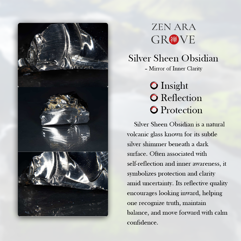 LIMITED TIME OFFER | Silver Obsidian Taiji Pendant  –  Balance and Harmony | Zen Ara Grove