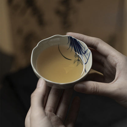 Elegant Zen Cup Featuring Four Gentle Plants | Zen Ara Grove