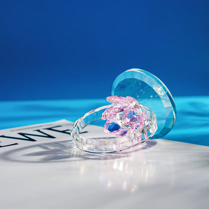 Multicolor Glass Lotus Ornament – Blooming with Light and Serenity | Zen Ara Grove