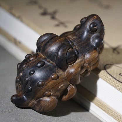 Hand-Carved Wooden Crocodile Figurine – Crafted Charm and Natural Warmth | Zen Ara Grove