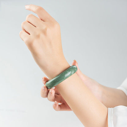 Limited Time Offer · Harmony Charm – Green Jade Bangle of Luck and Peace | Zen Ara Grove