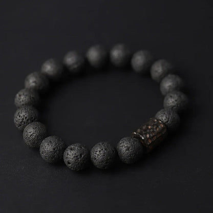 Zen Ebony & Lava Stone Bracelet – Grounding Energy in Minimalist Style | Zen Ara Grove