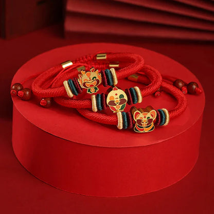S925 Sterling Silver Chinese Zodiac Red String Bracelet – Handwoven Adjustable Lucky Charm | Zen Ara Grove