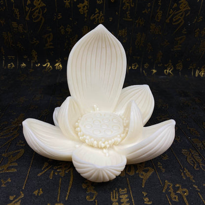 Nine-Petal Lotus Baby Buddha in Tagua Nut – Blessings in Every Bloom | Zen Ara Grove
