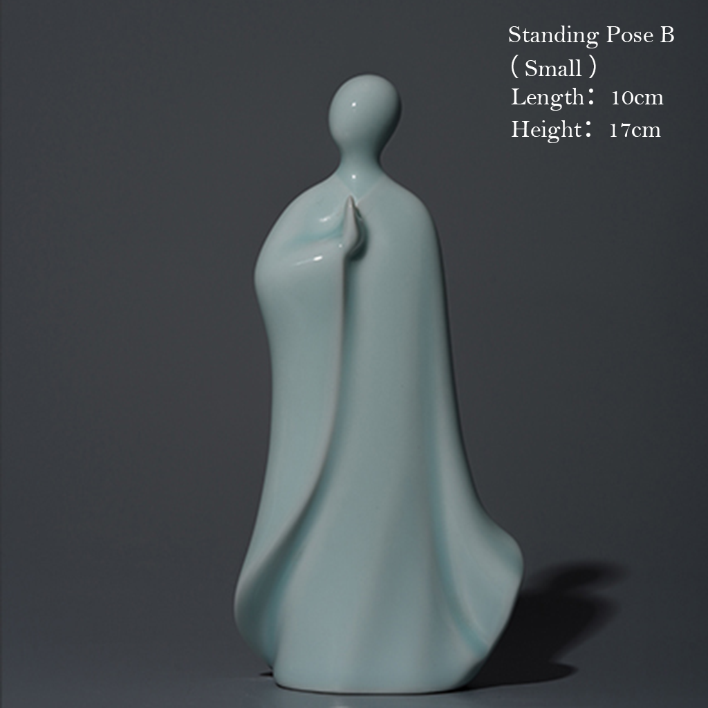 Handcrafted Ceramic Faceless Buddha Mudra Figurines – Embodying Zen Wisdom & Peace | Zen Ara Grove