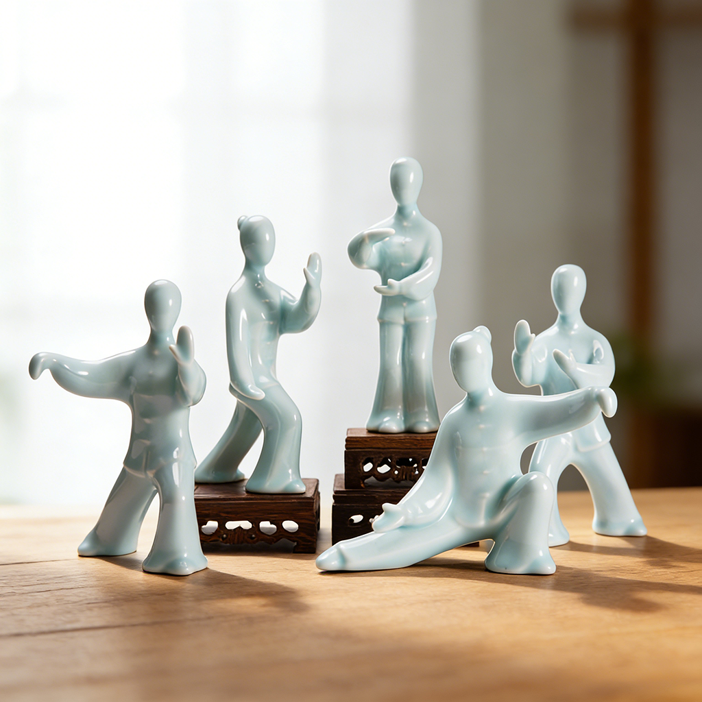 Kung Fu Tai Chi Master Ceramic Figurine | Zen Ara Grove