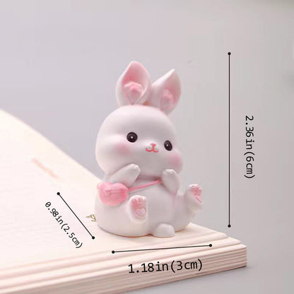 Easter Kawaii Bunny Figurine Set – Symbol of Hope & Renewal | Zen Ara Grove