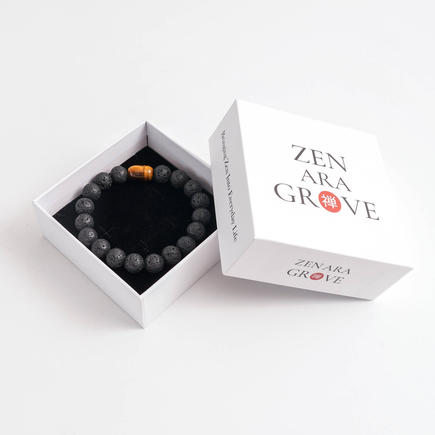 Zen Ebony & Lava Stone Bracelet – Grounding Energy in Minimalist Style | Zen Ara Grove