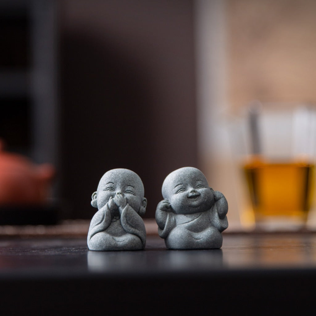 Limited-Time Offer — The Four Little Zen Monks 4-Piece Set | Save 60% | Zen Ara Grove