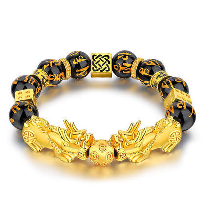 Golden Pixiu Prosperity Bracelet – Double Fortune, Timeless Style | Zen Ara Grove
