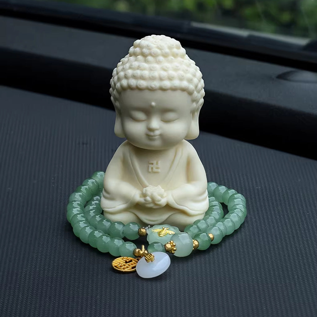 Tagua Nut Buddha Figurine – Hand‑Carved Symbol of Peace | Zen Ara Grove