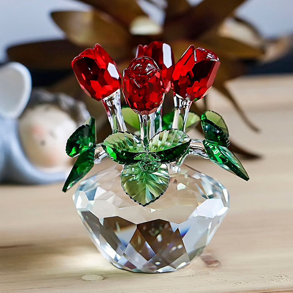 Eternal Bloom Crystal Glass Rose – A Timeless Symbol of Love | Zen Ara Grove