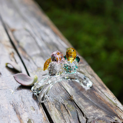 Crystal Glass Bird Figurine – A Graceful Symbol of Companionship | Zen Ara Grove