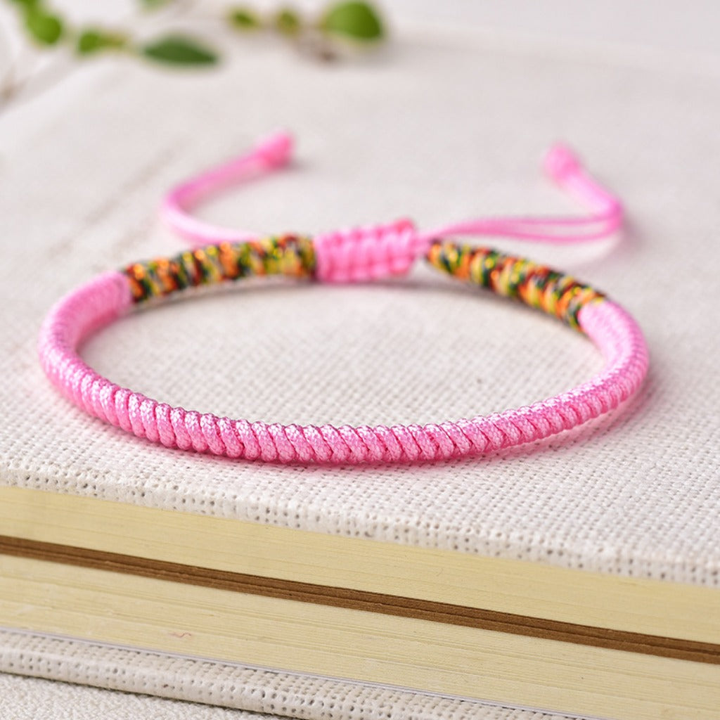 Handmade Multi-Color Diamond Knot Rope Bracelet – Colors Carrying Good Fortune | Zen Ara Grove