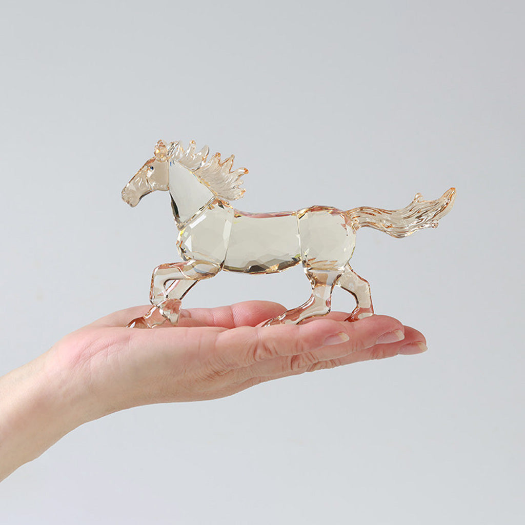 Galloping Crystal Glass Horse Figurine – A Symbol of Freedom and Power | Zen Ara Grove