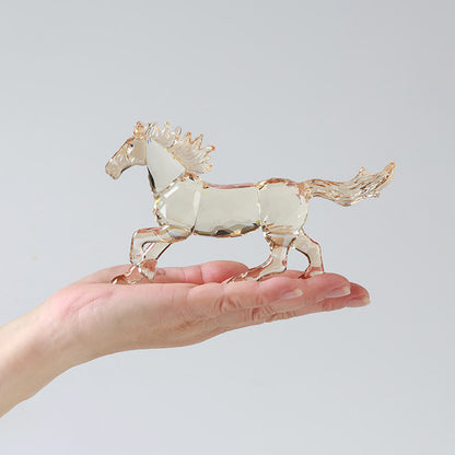 Galloping Crystal Glass Horse Figurine – A Symbol of Freedom and Power | Zen Ara Grove