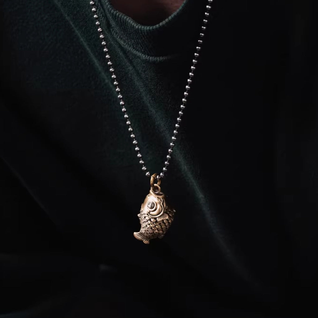 Lucky Koi Fish Pendant – Articulated Moving Tail for Stress Relief | Zen Ara Grove