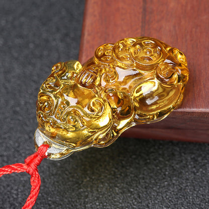 Limited Time Offer · Purple Crystal Glass Pixiu Pendant – Symbol of Blessing and Good Fortune | Zen Ara Grove
