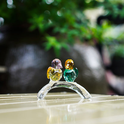 Crystal Glass Bird Figurine – A Graceful Symbol of Companionship | Zen Ara Grove