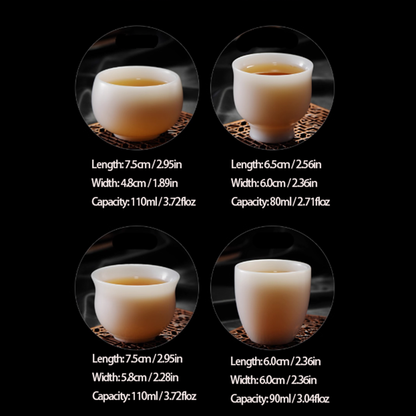 Ivory-White Glazed Artisan Teacup – Silky Smooth Finish, Cool to the Touch | Zen Ara Grove