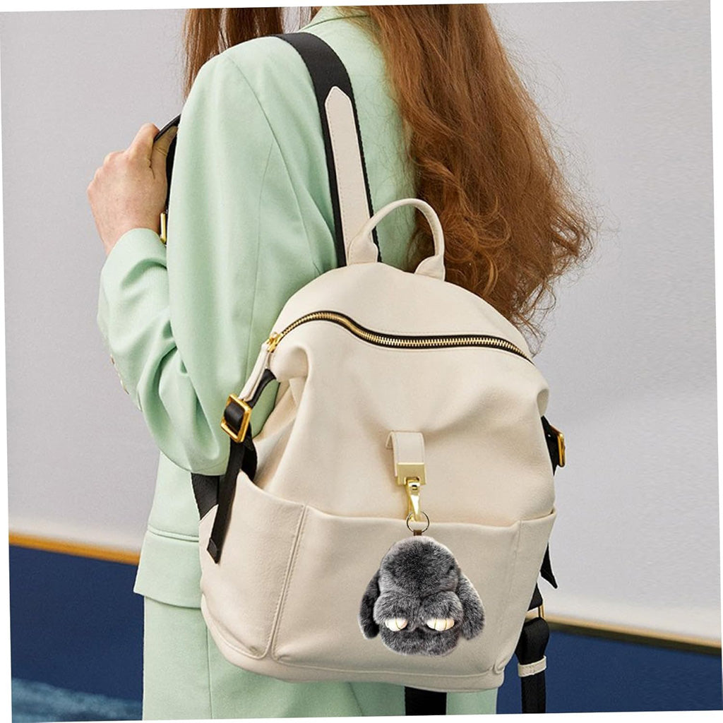 Fluffy Bunny Keychain – Symbol of Warm Blessing | Zen Ara Grove