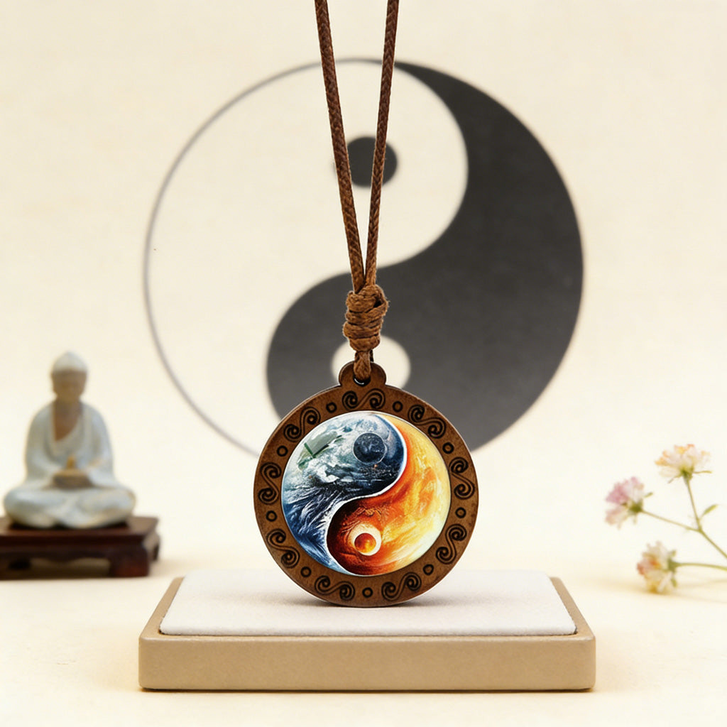 Limited Time Offer · Yin-Yang Galaxy Wood Necklace – Balance & Harmony | Zen Ara Grove