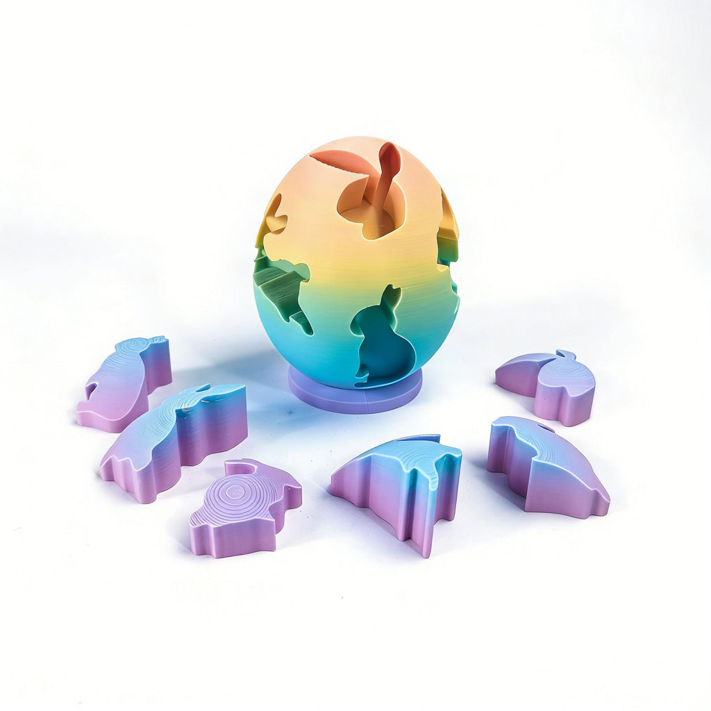 3D Printed Easter Egg Bunny Building Toy – Joy & Creativity | Zen Ara Grove