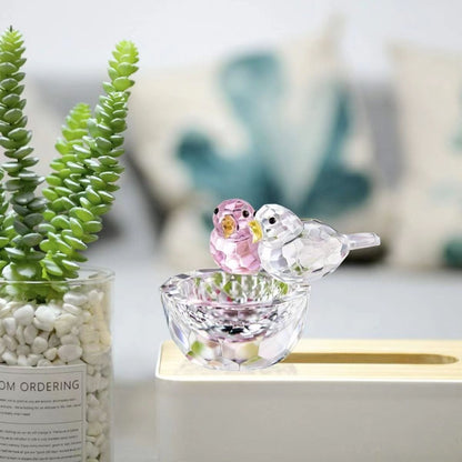 Crystal Glass Birds Returning Home Figurine – Wherever You Are Is Home | Zen Ara Grove