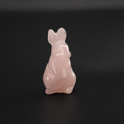 Hand‑Carved Natural Crystal Bunny – Brings Calm Energy and Joy | Zen Ara Grove