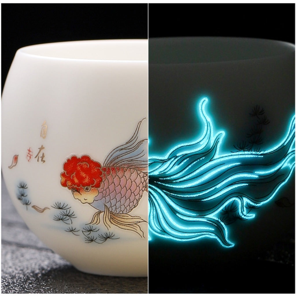 Luminous Ceramic Teacup – Jade-Like Touch & Light Beauty | Zen Ara Grove
