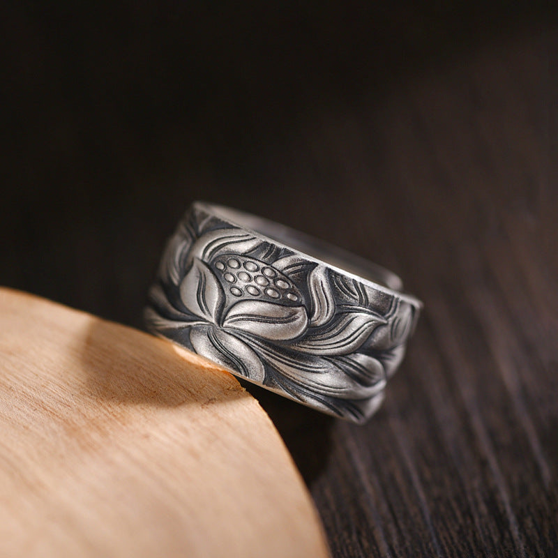 Zen Lotus Adjustable Ring – Calm & Balance | Zen Ara Grove