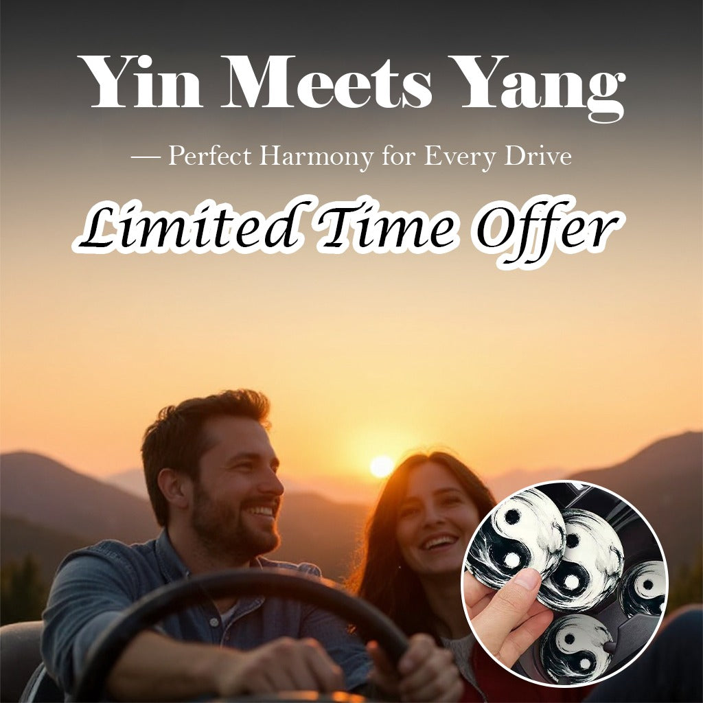 Dual Tai Chi Yin Yang Design Car Coasters Bringing Harmony to Your Drive | Zen Ara Grove
