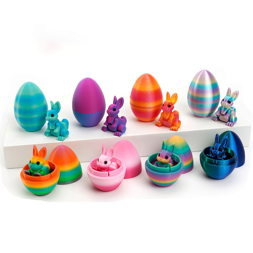 3D Printed Easter Bunny Egg Figurine – Symbol of Hope & Renewal | Zen Ara Grove
