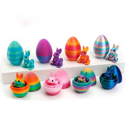3D Printed Easter Bunny Egg Figurine – Symbol of Hope & Renewal | Zen Ara Grove