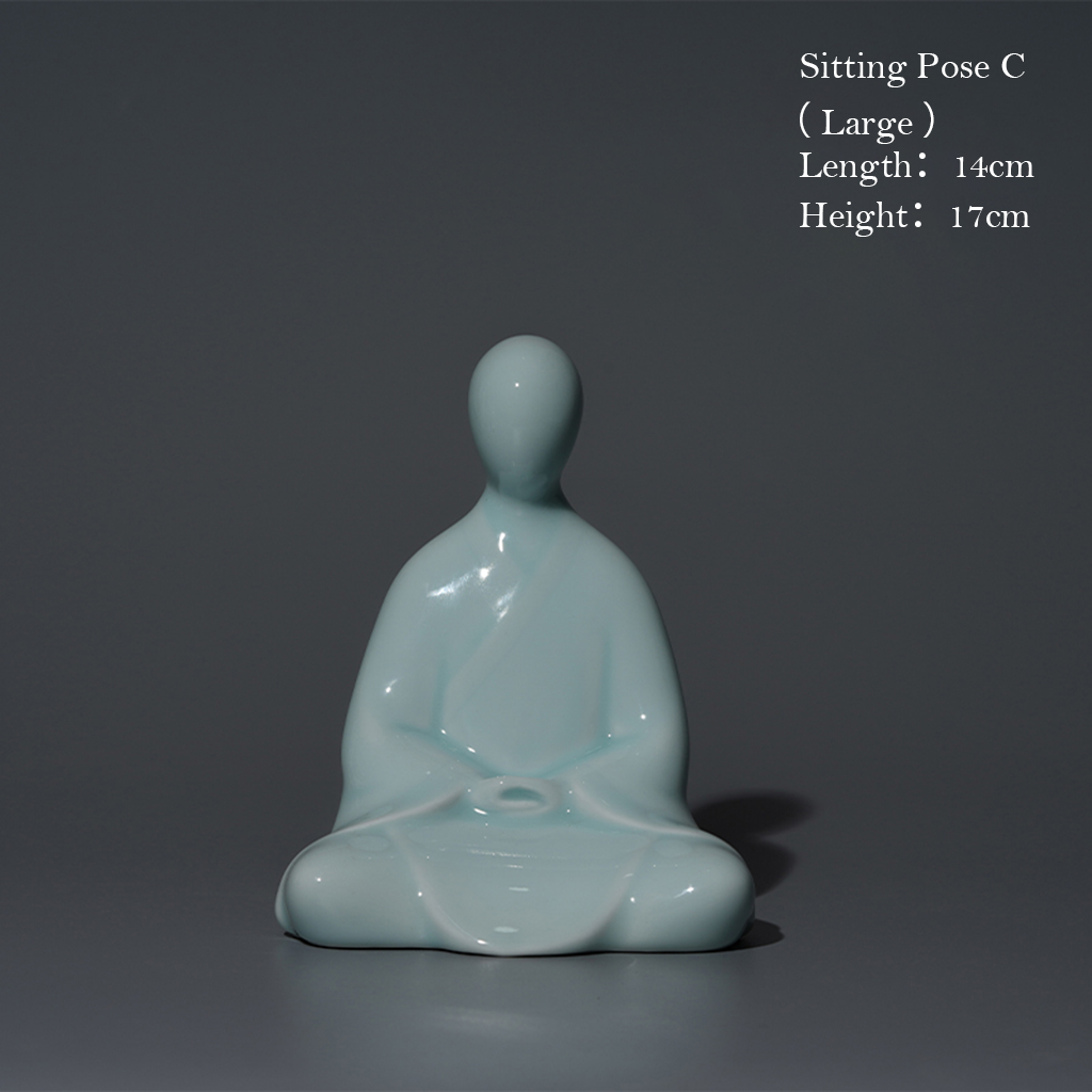 Handcrafted Ceramic Faceless Buddha Mudra Figurines – Embodying Zen Wisdom & Peace | Zen Ara Grove