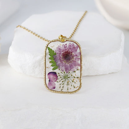 BloomCapsule™ Pressed Flora Resin Pendant Collection