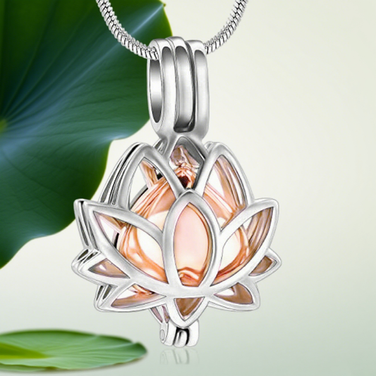 Hollow Lotus Pet Ash Pendant | Zen Ara Grove
