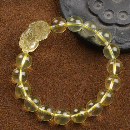 Citrine Pixiu Bracelet – Wealth & Protection | Zen Ara Grove