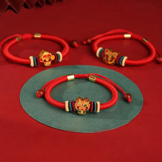 S925 Sterling Silver Chinese Zodiac Red String Bracelet – Handwoven Adjustable Lucky Charm | Zen Ara Grove