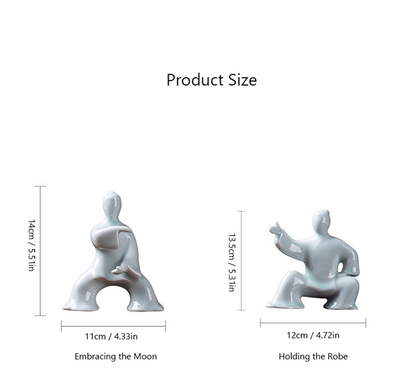 Ceramic Tai Chi Kung Fu Sculpture – The Art of Yin and Yang | Zen Ara Grove