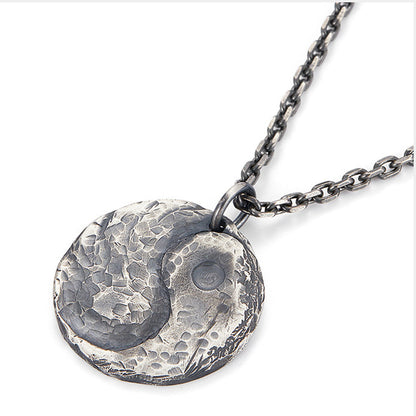 99 Pure Silver Taiji Pendant Necklace – Symbol of Balance & Inner Harmony | Zen Ara Grove