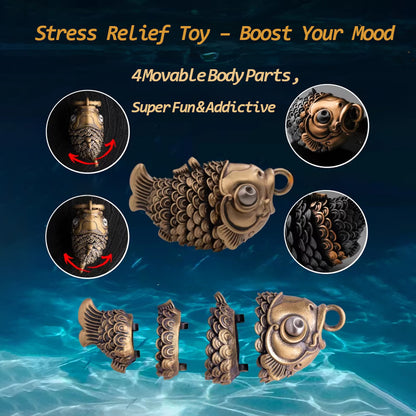 Lucky Koi Fish Pendant – Articulated Moving Tail for Stress Relief | Zen Ara Grove