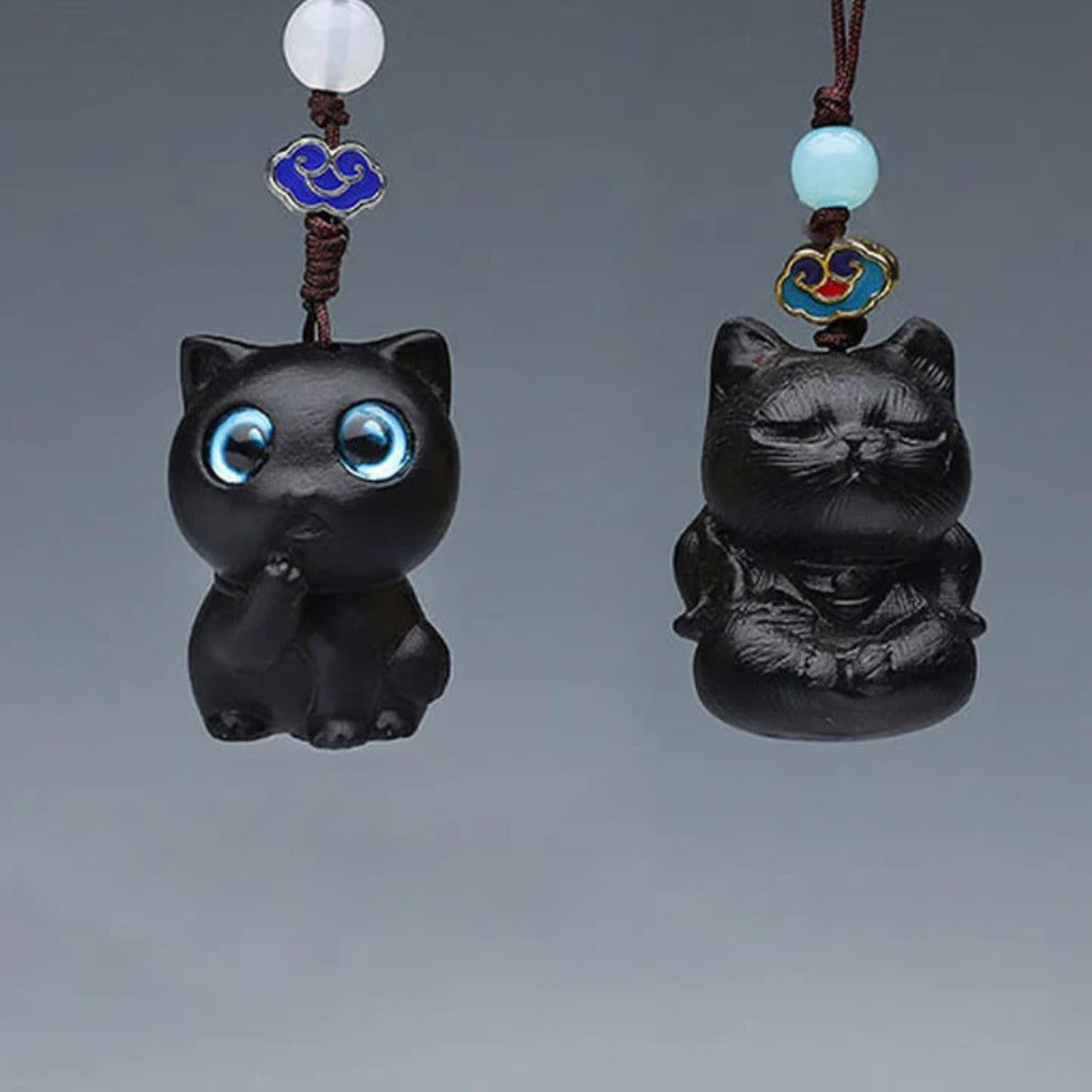 TODAY ONLY! Green Sandalwood Mini Cute Animal Rabbit Cat Deer Whale Prosperity Phone Hanging Decorations| Zen Ara Grove
