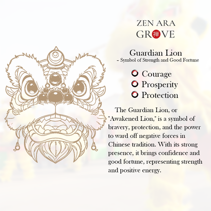 Colorful Lion Amulet – Handcrafted Courage & Luck | Zen Ara Grove