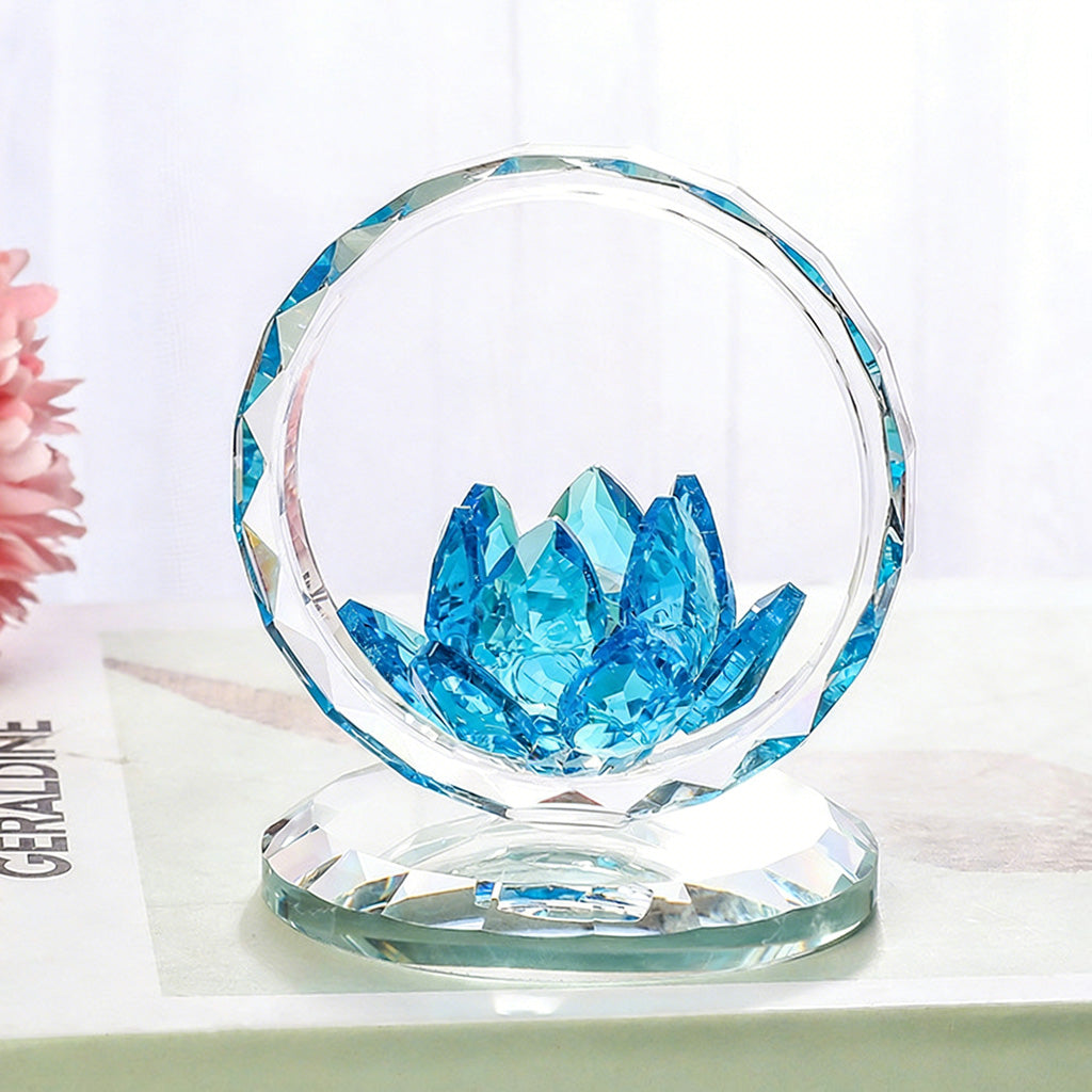 Multicolor Glass Lotus Ornament – Blooming with Light and Serenity | Zen Ara Grove