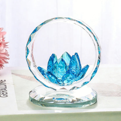 Multicolor Glass Lotus Ornament – Blooming with Light and Serenity | Zen Ara Grove