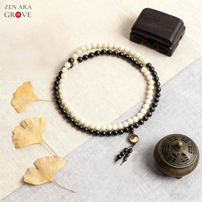 Taiji · Yin Yang 108 Beads Mala Bracelet | Zen Ara Grove
