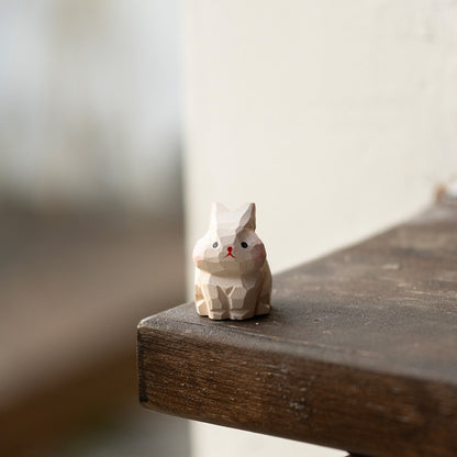 "Little White Bunny" Wooden Decor – Handcrafted Symbol of Innocence  | Zen Ara Grove