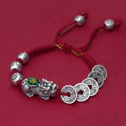 Imperial Pi Xiu Bracelet - Five-Emperor Coin Wealth Guardian