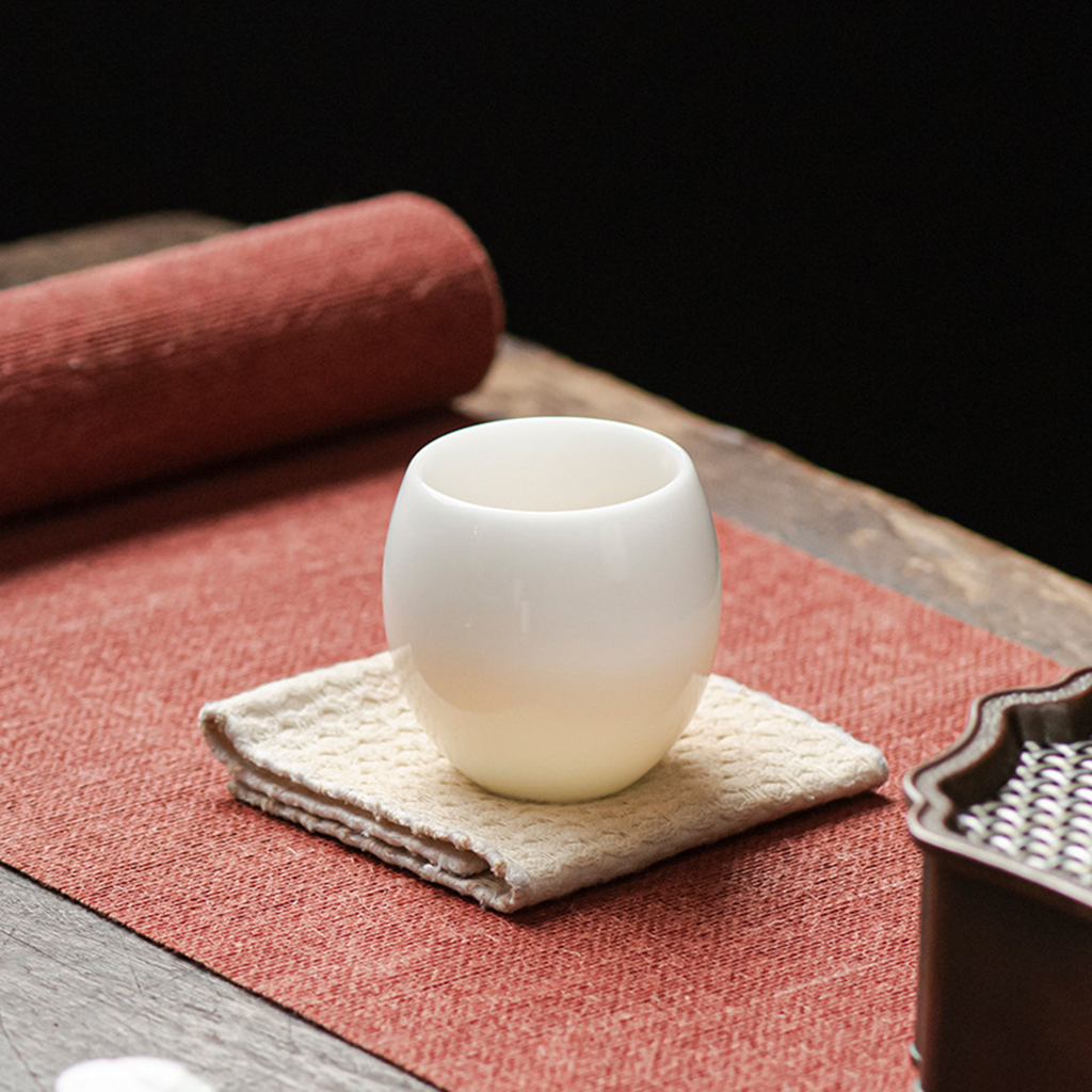 Handmade Ice Jade Egg-Shaped Porcelain Teacup – A Vessel for Clarity, Balance, and Joy | Zen Ara Grove
